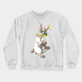 Bobtail BunnyCat: Cinnamon Point (Yellow) Crewneck Sweatshirt